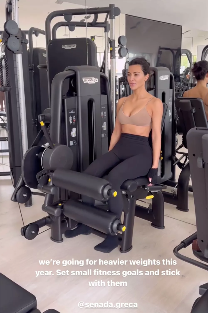 Kim Kardashian Shares Her Fitness